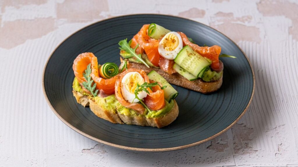 Bruschetta with Salmon and Guacamole