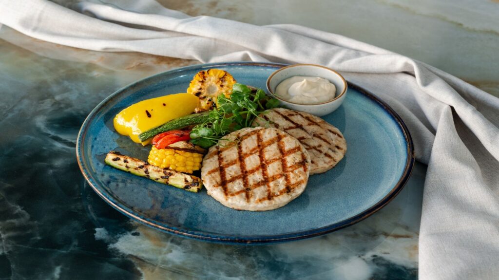 Grilled chicken patties