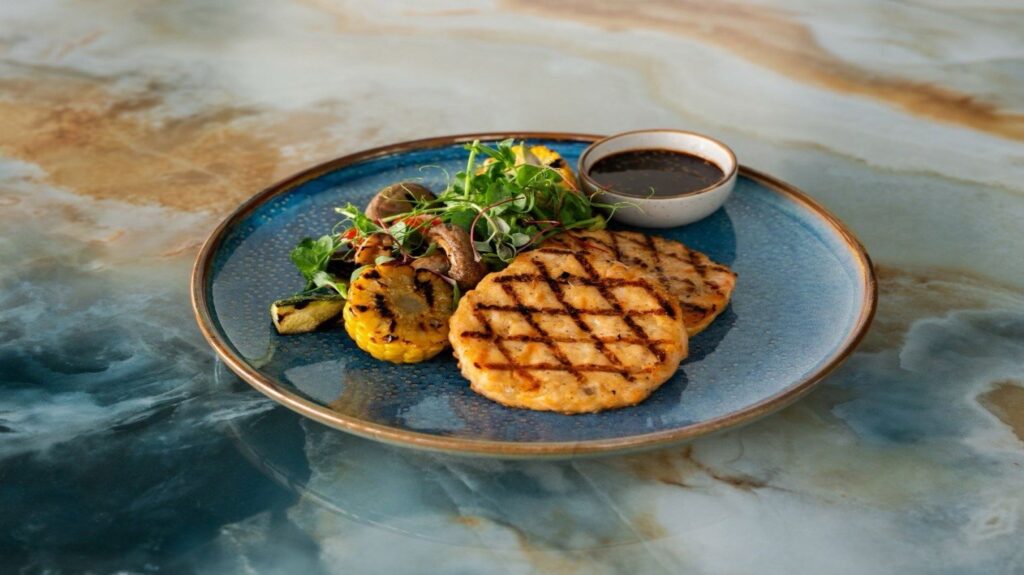 Grilled salmon patties
