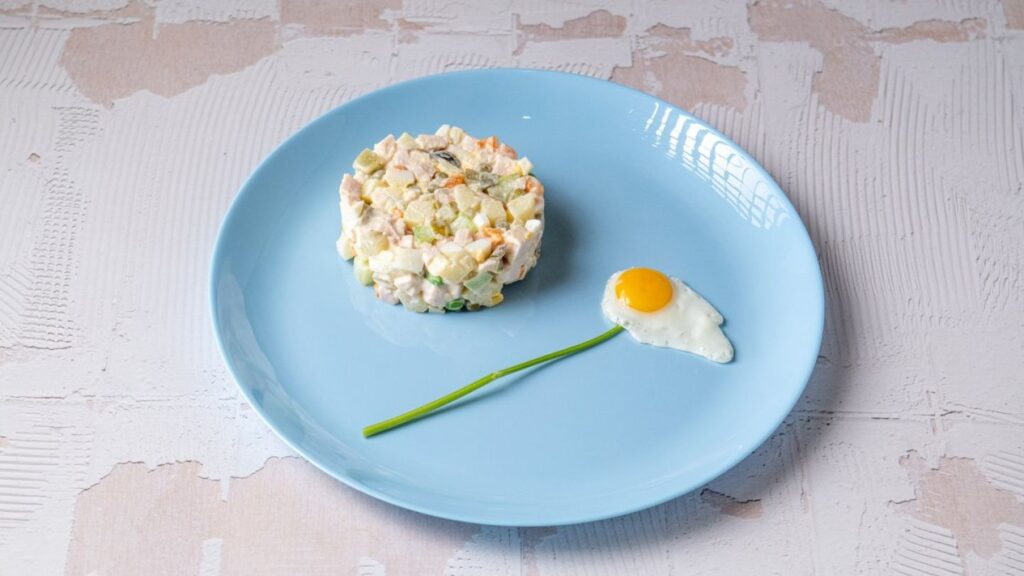 Olivier Salad with Chicken Fillet